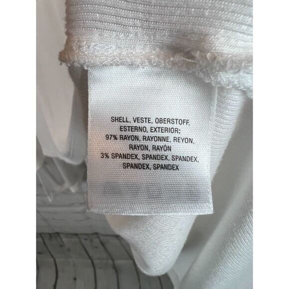 AKEMI + KIN ANTHROPOLOGIE oversized white knit short frill top blouse XS/S - Picture 5 of 7